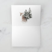 Carte Les animaux de Noël Pine Forest (Intérieur)