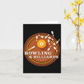Carte les années 70 Bowling Et Billard (Fleur jaune)