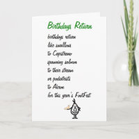 Les anniversaires renvoient - un poème drôle