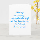 Carte Les anniversaires sont bons pour vous (Fleur jaune)