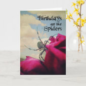 Carte Les Anniversaires Sont Comme Les Araignées (Fleur jaune)