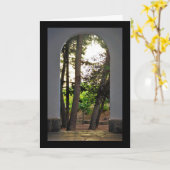Carte Les arbres à travers l'arche (Fleur jaune)