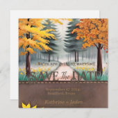 Carte Les Arbres Rustiques Sauvent La Date (Devant / Derrière)