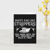 Carte Les Bateaux Sont Comme Le Travail Jusqu'À Ce Drôle (Fleur jaune)