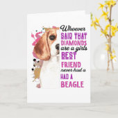 Carte Les beagles sont la meilleure amie d'une fille T-s (Fleur jaune)