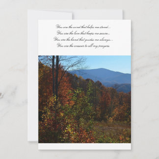 Carte Les belles montagnes Blue Ridge à l'automne