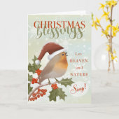 Carte Les bénédictions de Noël : Que le ciel et la natur (Fleur jaune)