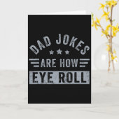 Carte Les blagues de papa sont comment je roule des yeux (Fleur jaune)