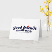 Carte Les bons amis sont comme les étoiles (Fleur jaune)