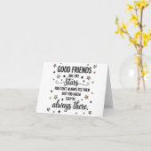 Carte Les Bons Amis Sont Comme Les Étoiles Citation Insp (Fleur jaune)