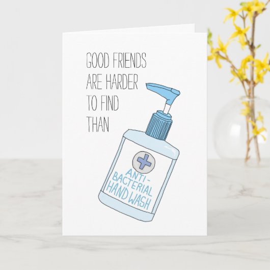 Carte les bons amis sont plus difficiles à trouver des d (Fleur jaune)