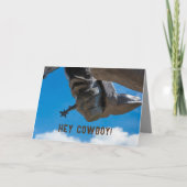 Carte Les bottes de cowboy éperonnent et ciel bleu ouver (Devant)
