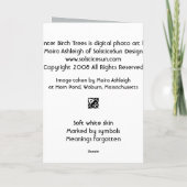 Carte Les bouleaux d'hiver (Dos)