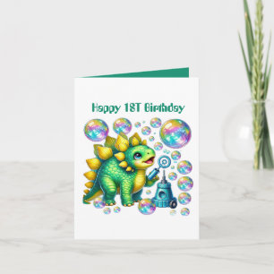Carte Les bulles de dinosaures d'anniversaire de l'Unise