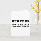 Carte Les Burpees ne t'aiment pas vraiment non plus (Fleur jaune)