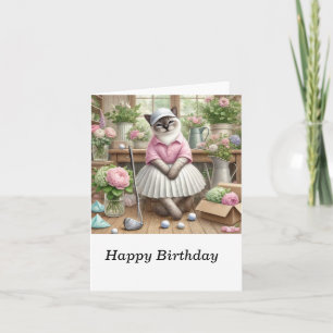Carte Les cadeaux de golf fleur Joyeux anniversaire à Go