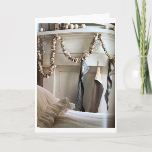 CARTE LES CADEAUX SONT ENVELOPPÉS/L'ARBRE EST TRIMMÉ MER (Devant)