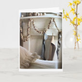 CARTE LES CADEAUX SONT ENVELOPPÉS/L'ARBRE EST TRIMMÉ MER (Fleur jaune)