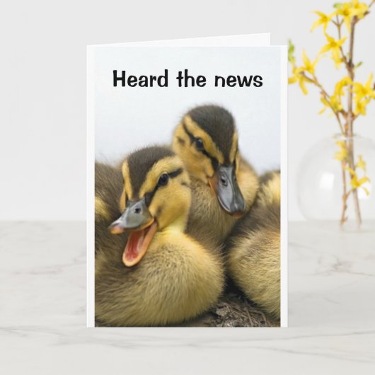 CARTE LES CANARDS SONT TELLEMENT PRÊTS À DIRE **HEUREUX (Fleur jaune)