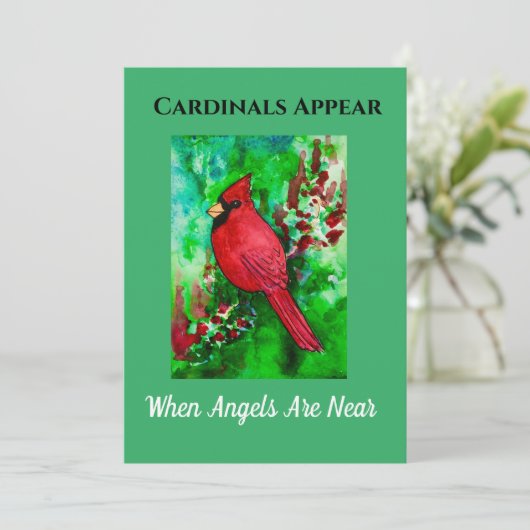 Carte Les Cardinaux Apparaissent Quand les Anges Sont Pr (Debout devant)