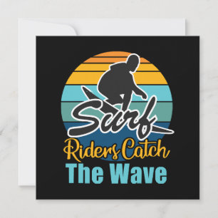 Carte Les cavaliers des vagues attrapent les vagues
