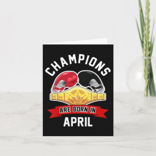 Carte Les Champions Sont Nés En Avril Boxing Sport Anniv