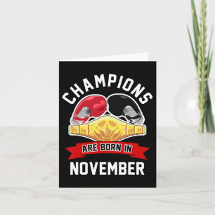 Carte Les Champions Sont Nés En Novembre Boxing Sport Na