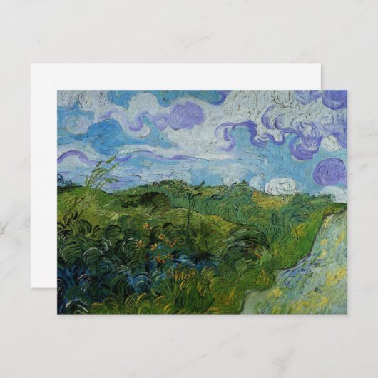 Carte Les champs de blé vert par Vincent van Gogh (Devant / Derrière)