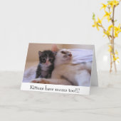 Carte Les chatons ont des mamans aussi ! ! ! (Fleur jaune)