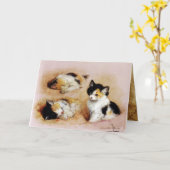 Carte LES CHATONS S'éveillent (Fleur jaune)