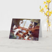 Carte Les chatons sur les clés (Fleur jaune)