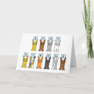Carte Les chats caricaturaux restent fortement encouragé