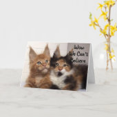 CARTE LES CHATS DE MAINE COON DISENT **40?** VOUS ? ANNI (Fleur jaune)