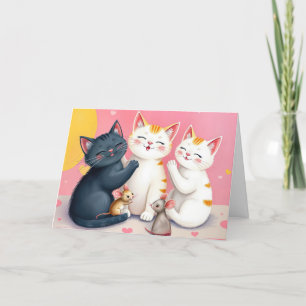 Carte Les chats et les souris vieillissent Humour d'anni
