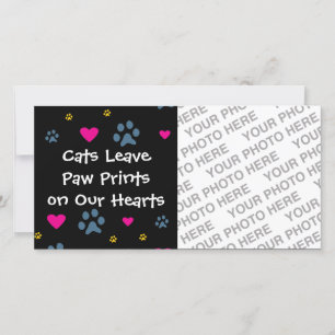Carte Les chats laissent des Empreintes de pattes dans n