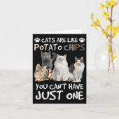 Carte Les Chats Sont Comme Des Chips De Tate Vous Ne Pou (Fleur jaune)