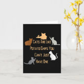 Carte Les chats sont comme des chips de tomates vous ne  (Fleur jaune)