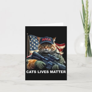 Carte Les chats vivent un problème drôle Trump 2024 Chat