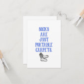 Carte Les Chaussettes Ne Sont Que Des Tapis Portables -  (Devant/Arrière en situation)