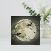 Carte Les chauves-souris sur la lune à l'Halloween (Debout devant)