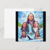 Carte Les chefs indiens célèbres Peinture des Amérindien (Devant / Derrière)