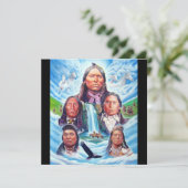 Carte Les chefs indiens célèbres Peinture des Amérindien (Debout devant)