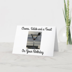 CARTE LES CHÈRES, SALUT ET TOAST POUR VOUS À L'ANNIVERSA