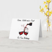 CARTE LES CHEURS, SALUT ET TOAST À VOUS À L'ANNIVERSAIRE (Fleur jaune)