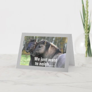 Carte LES CHEVAUX cool VOISINENT "JOLI ANNIVERSAIRE"