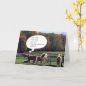 CARTE LES CHEVAUX DE NOTRE VOISIN VOUS SOUHAITENT **HEUR (Fleur jaune)