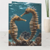 Carte Les Chevaux Romantiques Sous L'Océan, Anniversaire (Dos)