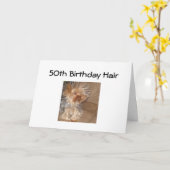 CARTE "LES CHEVEUX DU 5E ANNIVERSAIRE" (Fleur jaune)