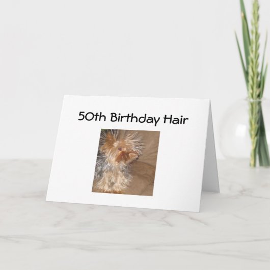 CARTE "LES CHEVEUX DU 5E ANNIVERSAIRE" (Devant)