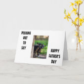 CARTE LES CHÈVRES SORTENT POUR DIRE **HEUREUSE FÊTE DES  (Fleur jaune)